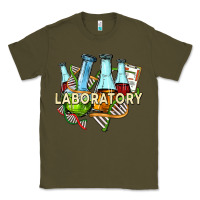 Army Green laboratory Classic Tee - texasbilliewilder