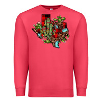 Cardinal cactus christmas texas map Premium Sweatshirt - JahusDesignShop