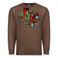 Chestnut cactus christmas texas map Premium Sweatshirt - JahusDesignShop