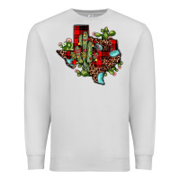 Dove Grey cactus christmas texas map Premium Sweatshirt - JahusDesignShop