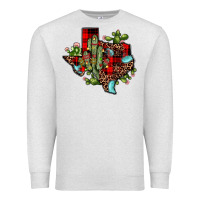 Cactus Christmas Texas Map Premium Sweatshirt | Teevron