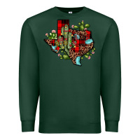 Sports Green cactus christmas texas map Premium Sweatshirt - JahusDesignShop