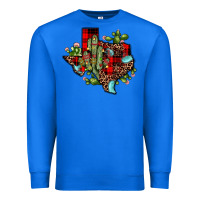 True Royal cactus christmas texas map Premium Sweatshirt - JahusDesignShop