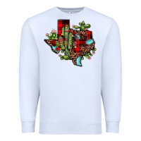 White cactus christmas texas map Premium Sweatshirt - JahusDesignShop