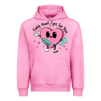 Fuchsia Pink only heart eyes for you Urban Hoodie - MaliasSmallBusiness