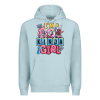 Blue Mist i'm a 80's kinda girl Premium Hoodie - MaliasSmallBusiness