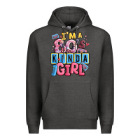Charcoal Heather i'm a 80's kinda girl Premium Hoodie - MaliasSmallBusiness