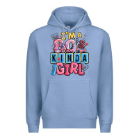 Colony Blue i'm a 80's kinda girl Premium Hoodie - MaliasSmallBusiness