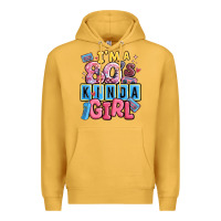 Mustard i'm a 80's kinda girl Premium Hoodie - MaliasSmallBusiness