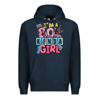 Navy i'm a 80's kinda girl Premium Hoodie - MaliasSmallBusiness