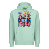Seafoam i'm a 80's kinda girl Premium Hoodie - MaliasSmallBusiness