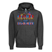 Charcoal Heather honor and remember Zipper Hoodie - Zillion Design Studio
