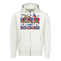 Oatmeal Heather honor and remember Zipper Hoodie - Zillion Design Studio