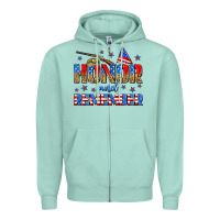 Seafoam honor and remember Zipper Hoodie - Zillion Design Studio