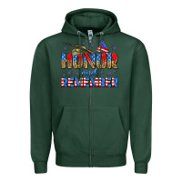 Sports Green honor and remember Zipper Hoodie - Zillion Design Studio