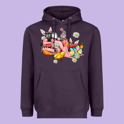 Easter Excavator Heavyweight Hoodie Designed By Adodesignshop