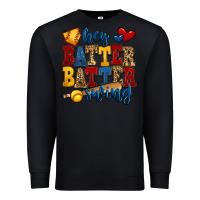 Black hey batter batter swing softball Premium Sweatshirt - Jasminsmagicworld