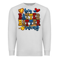 Dove Grey hey batter batter swing softball Premium Sweatshirt - Jasminsmagicworld