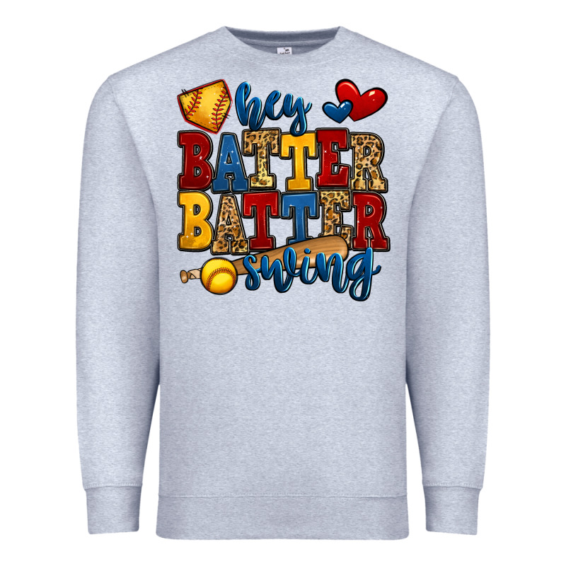 Hey Batter Batter Swing Softball Premium Sweatshirt by Jasminsmagicworld | Teevron