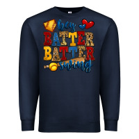 Navy hey batter batter swing softball Premium Sweatshirt - Jasminsmagicworld