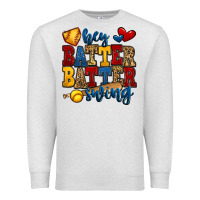 Oatmeal Heather hey batter batter swing softball Premium Sweatshirt - Jasminsmagicworld
