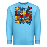 Ocean Blue hey batter batter swing softball Premium Sweatshirt - Jasminsmagicworld