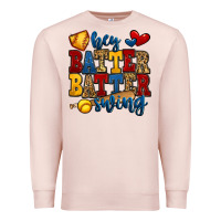 Pale Pink hey batter batter swing softball Premium Sweatshirt - Jasminsmagicworld