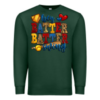 Sports Green hey batter batter swing softball Premium Sweatshirt - Jasminsmagicworld