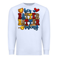White hey batter batter swing softball Premium Sweatshirt - Jasminsmagicworld