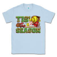 Dusty Blue tis' the season softball Classic Tee - Zillion Design Studio