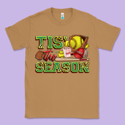Tis' The Season Softball Classic Tee Designed By Zillion Design Studio