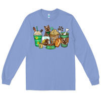 Colony Blue yorkshire terrier coffee cups Long Sleeve Tee - Zillion Design Studio