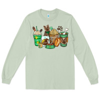 Matcha yorkshire terrier coffee cups Long Sleeve Tee - Zillion Design Studio