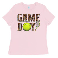 Bubblegum Pink tennis game day Ladies Tee - BarkalooDesign