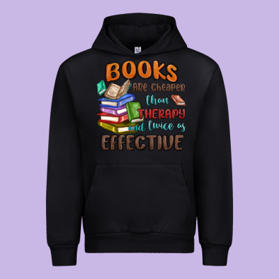 Books Are Cheaper Than Therapy Urban Hoodie Designed By Maliassmallbusiness