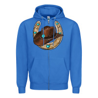 True Royal horseshoe cowboy hat Zipper Hoodie - RanaPortraitStore