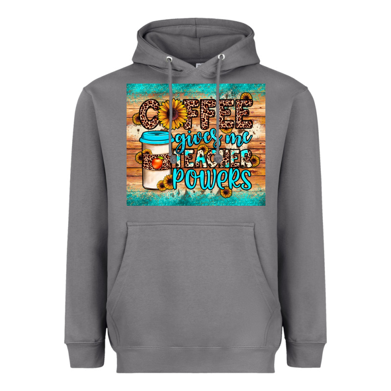 Coffee Gives Me Teacher Powers Heavyweight Hoodie by JahusDesignShop | Teevron