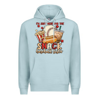 Blue Mist i'm just here for the snack baseball sister Premium Hoodie - MaliasSmallBusiness