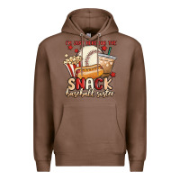 Chestnut i'm just here for the snack baseball sister Premium Hoodie - MaliasSmallBusiness