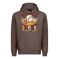 Coffee i'm just here for the snack baseball sister Premium Hoodie - MaliasSmallBusiness