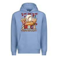 Colony Blue i'm just here for the snack baseball sister Premium Hoodie - MaliasSmallBusiness