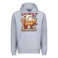 Heather Grey i'm just here for the snack baseball sister Premium Hoodie - MaliasSmallBusiness