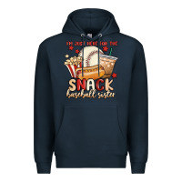 Navy i'm just here for the snack baseball sister Premium Hoodie - MaliasSmallBusiness