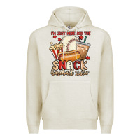 Oatmeal Heather i'm just here for the snack baseball sister Premium Hoodie - MaliasSmallBusiness