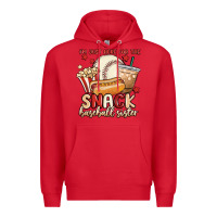 Red i'm just here for the snack baseball sister Premium Hoodie - MaliasSmallBusiness
