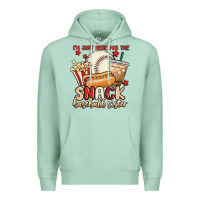 Seafoam i'm just here for the snack baseball sister Premium Hoodie - MaliasSmallBusiness