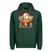 Sports Green i'm just here for the snack baseball sister Premium Hoodie - MaliasSmallBusiness