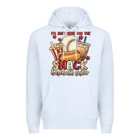 White i'm just here for the snack baseball sister Premium Hoodie - MaliasSmallBusiness