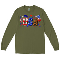 Army Green usa 4th of july Long Sleeve Tee - texasbilliewilder