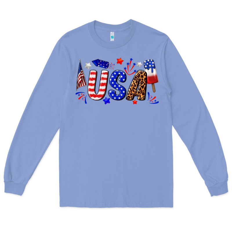 Usa 4th Of July Long Sleeve Tee by texasbilliewilder | Teevron